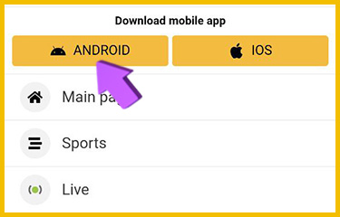 Select \"Download for Android\"